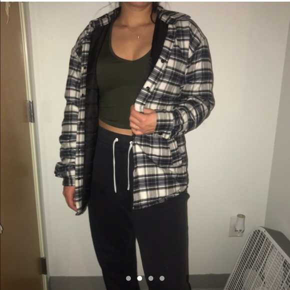 ZARA MENS FLANNEL PUFFER JACKET - Picture 3 of 3